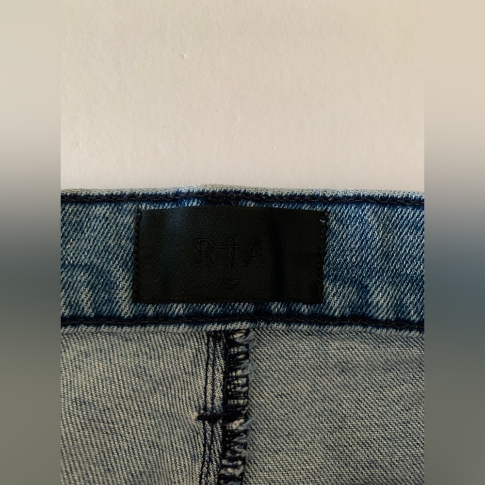 RtA Bryant Skinny Fit Distressed Jeans Men’s Size 32 Medium Blue Wash Denim - Picture 5 of 11